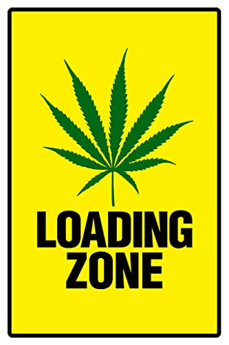 Eeypy Warnschild Weed Loading Zone Blechschilder Vintage Lustig 20,3 x 30,5 cm von Eeypy