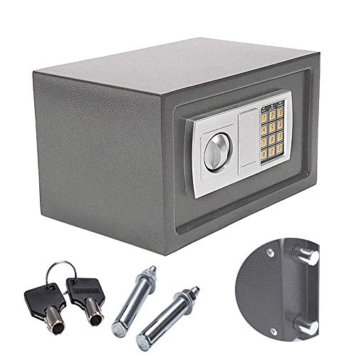 Tresor Safe mit Elektronik-Zahlenschloss 31x20x20cm LED Anzeige Stahlbolzen, grau, M?beltresor Wandtresor Wandsafe Dokumententresor Schranktresor Tresor Feuerfest Wasserdicht von Efan