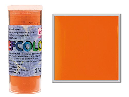 EFCOLOR 10 ml deckendes Niedrigtemperatur-Emaillepulver, orange von efco