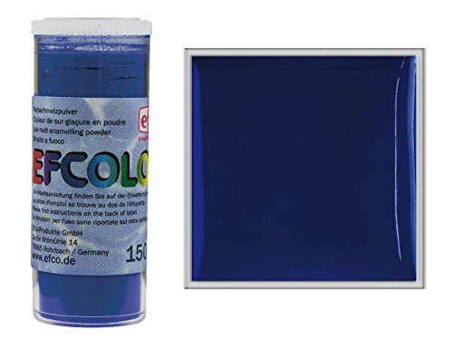 Efcolor 10 ml deckendes Tieftemperatur-Emaillpulver, dunkelblau von efco