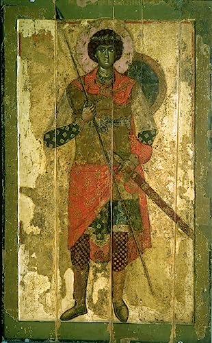 EfeMir Leinwanddrucke Malerei Drucken Ölgemälde Bekannt Ikone des Heiligen Georg von der Novgorod-Schule für Wanddekoration 60x90cm von EfeMir
