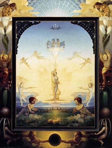 EfeMir Poster Und Drucke Abstraktes Gemälde Berühmte Gemälde Der kleine Morgen von Philipp Otto Runge für Schlafzimmer Home Decor 60x90cm von EfeMir