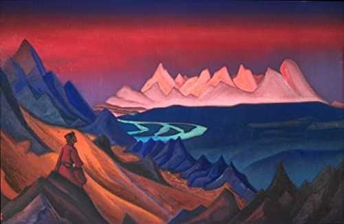 EfeMir Poster Und Drucke Abstraktes Gemälde Berühmte Gemälde Lied von Shambhala von Nikolai Konstantinowitsch Roerich für Schlafzimmer Home Decor 60x90cm von EfeMir