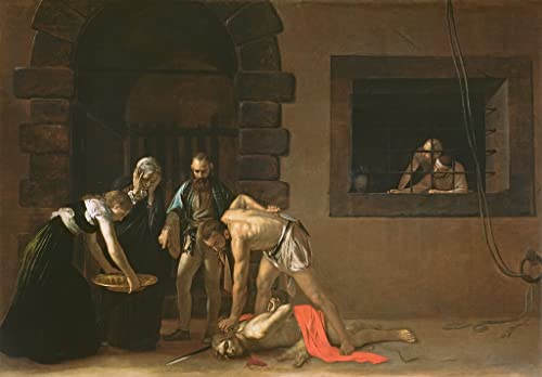 EfeMir Poster Und Drucke Abstraktes Gemälde Berühmte Gemälde die Enthauptung Johannes des Täufers von Michelangelo Merisi Caravaggio für Schlafzimmer Home Decor 60x90cm von EfeMir