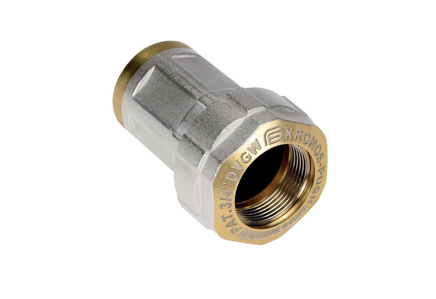 Effebi Spa Gewindefitting Messing-Klemmverbinder mit IG - für Stahlrohr - Trinkwasser geeignet, für Rohr Ø 33,7 mm x 1 Zoll IG (DN 25) von Effebi Spa