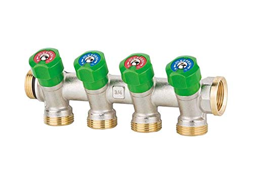 EFFEBI Trinkwasserverteiler mit DVGW-Zulassung - 4-fach Verteiler von Effebi