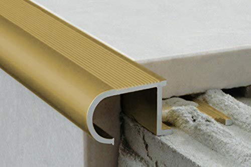 2 Meter | Rand Fliesenleiste | Alu | rostfrei | Effector | 34x11mm | A81 | gold von Effector
