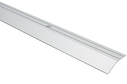 Effector Übergangsleiste zum Schrauben, 90 cm, 39x10 mm, Silber, Übergangsprofil Höhenausgleich, Eloxiertes Aluminium Winkelprofil, Gelocht, Abschlussprofil von Effector