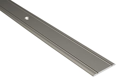 Effector Übergangsleiste zum Schrauben, 93 cm, 30x2 mm, INOX Edelstahlfarben, Übergangsprofil Höhenausgleich, Eloxiertes Aluminium Winkelprofil, Türschwellen Leiste von Effector