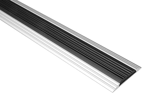 Effector Übergangsleiste zum Schrauben, 93 cm, 47x5 mm, Silber, Übergangsprofil Höhenausgleich, Eloxiertes Aluminium Winkelprofil, Türschwellen Leiste von Effector