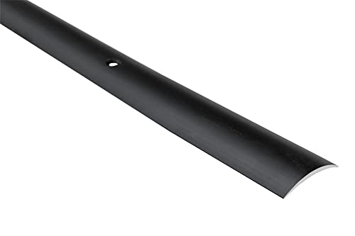 Effector Übergangsleiste zum Schrauben, 93 cm, 30x5 mm, Schwarz, Übergangsprofil Höhenausgleich, Eloxiertes Aluminium Winkelprofil, Gewölbt Türschwellen Leiste von Effector