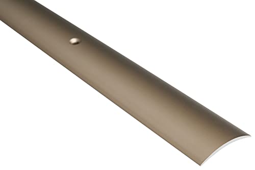 Effector Übergangsleiste zum Schrauben, 180 cm, 30x5 mm, Champagnefarben, Übergangsprofil Höhenausgleich, Eloxiertes Aluminium Winkelprofil, Gewölbt Türschwellen Leiste von Effector
