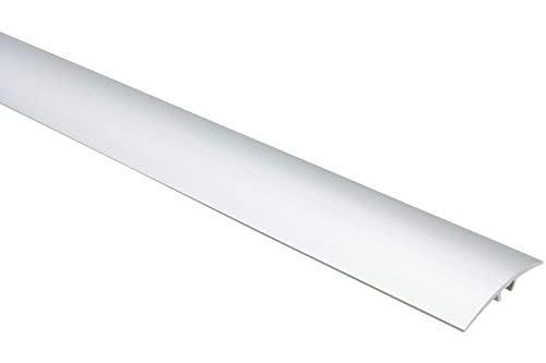 Effector Gewölbt Übergangsprofil, 180 cm, 40x5 mm, Silber, Übergangsprofil Höhenausgleich, Eloxiertes Aluminium Winkelprofil, Bodenleisten mit Silikondichtung von Effector