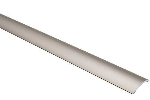 Effector | Aluminium Übergangsprofil gewölbt | Übergangsleiste 40 x 5 x 930 mm | Türschwellen Leiste | Aluprofil | Ausgleichsprofil INOX eloxiert | Übergangsschiene 1 Stück von Effector