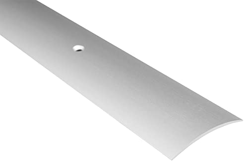 Effector Übergangsleiste zum Schrauben, 180 cm, 49x6 mm, Silber, Übergangsprofil Höhenausgleich, Eloxiertes Aluminium Winkelprofil, Gewölbt Türschwellen Leiste von Effector