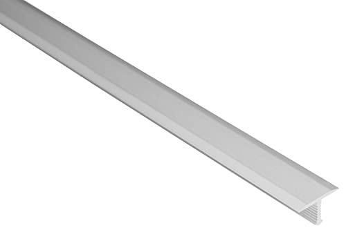 Effector Übergangsprofil T-Profil, 100 cm, 13x9 mm, Silber, Bodenleisten Übergangsschiene, Eloxiertes Aluminium, Aluprofil, für Laminat, Parkett und Fliesen von Effector