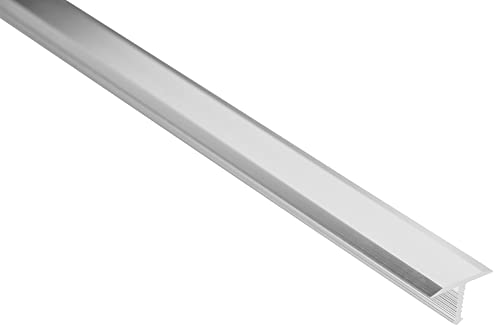Effector | Aluprofil Übergangsprofil T-Profil | Übergangsleiste 26 x 9 x 1000 mm | Türschwellen Leiste | Bodenleisten SILBER ELEKTROPOLIERT eloxiert | T profil Aluminium | Übergangsschiene | 1 Stück von Effector