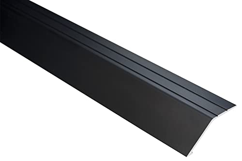 Effector | Selbstklebend Übergangsleiste Höhenausgleich | Übergangsleiste 41 x 16 x 900 mm Geklebt | Fussleisten Höhenausgleich | Ausgleichsprofil SCHWARZ eloxiert | Bodenleisten | 1 Stück von Effector