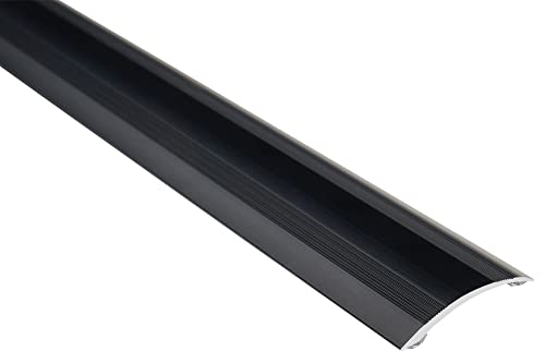 Effector Übergangsleiste, 100 cm, 41x6 mm, Schwarz, Aluminium Boden Übergangsprofil, Bodenleiste, Fussleisten für Parkett und Fliesen von Effector