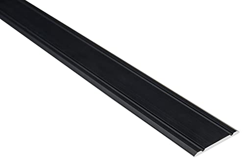 Effector | Selbstklebend Übergangsprofil | Übergangsleiste 30 x 2 x 1800 mm| Türschwellen Leiste | Fussleisten Höhenausgleich | Ausgleichsprofil SCHWARZ eloxiert | Bodenleisten | 1 Stück von Effector