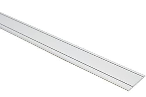 Effector | Selbstklebend Übergangsprofil | Übergangsleiste 30 x 2 x 930 mm | Türschwellen Leiste | Fussleisten Höhenausgleich | Ausgleichsprofil SILBER eloxiert | Bodenleisten | 1 Stück von Effector