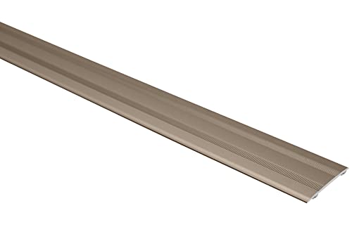 Effector | Selbstklebend Übergangsprofil | Übergangsleiste 35 x 2 x 930 mm | Türschwellen Leiste | Aluprofil | Ausgleichsprofil CHAMPAGNEFARBEN eloxiert Bodenleisten Abschlussleiste 1 Stück von Effector