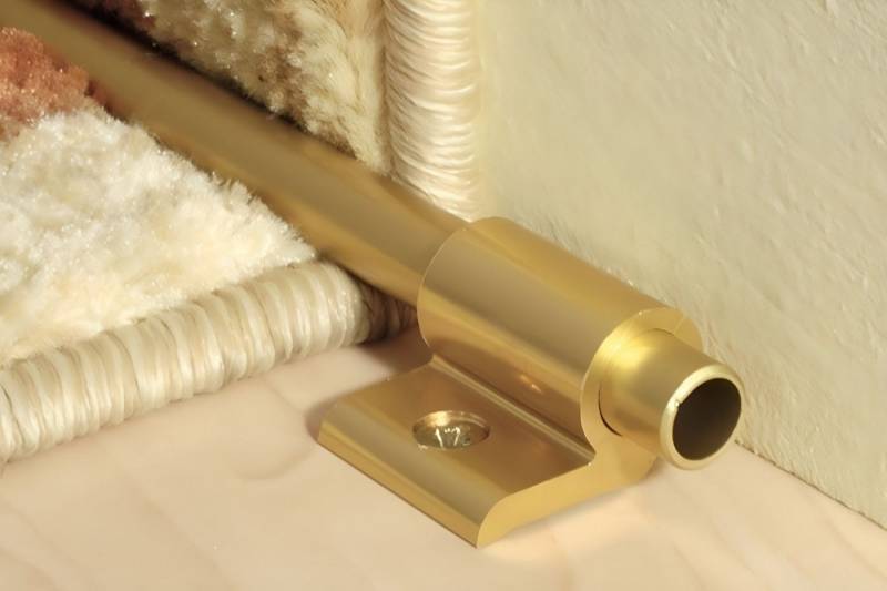 Effector Treppenläuferstange A06 (elegante Teppichstangen aus eloxiertem Aluminium (Gold) Stufenteppichstange Stufenleisten Indoor Läuferstange) von Effector