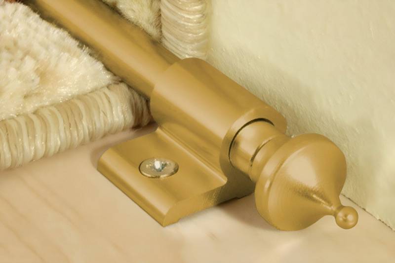 Effector Treppenläuferstange A06Z1 (elegante Teppichstangen aus eloxiertem Aluminium (Gold) Zierspitze Kappen Treppendekoration Teppichstange) von Effector