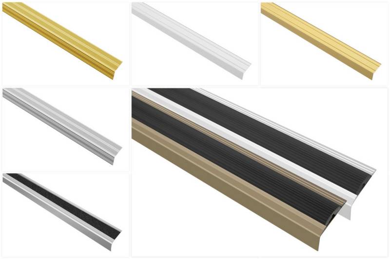 Effector Winkelprofil A36SK (Treppenkantenschutz aus eloxiertem Aluminium (1,8 Meter Gold) Selbstklebend Aluschiene Eckschiene Schutzleiste Winkelschiene) von Effector