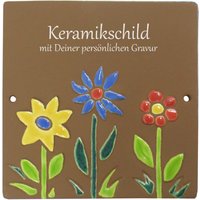 Keramikschild 14 X cm - Blumen Keramikschild 14 X cm - Blumen von EffektGravur