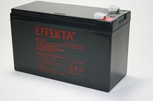 EFFEKTA BFL/BT 12-7 Batterie/Akku, 12V/7Ah VDs schwarz von EFFEKTA