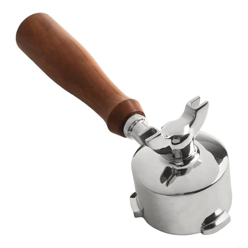 Doppelkorb 51 mm Siebträger mit Massivholz 3 Ohren Griff und rostbeständiger Edelstahlkorb für Kaffeemaschinen von EffiFish