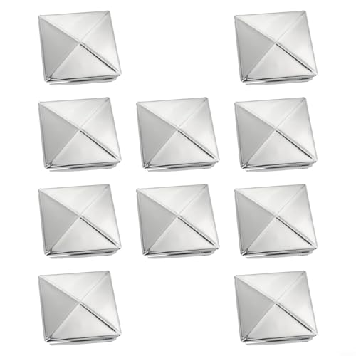 EffiFish 10 Stück EffiFish Edelstahl-Pfostenkappen, quadratische Zaunpfosten, obere Abdeckung, Metallsäulenschutz, für Garten, Außenzaun (10 Stück, 80 mm) von EffiFish