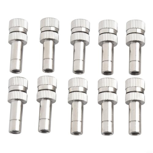 EffiFish 10 x Sprühdüse, 6 mm, schnelle Verbindung, Nebelsprühdüsen, Gartenarbeit, Wasserpflanzen und kühle Gewächshäuser (0,3 mm) von EffiFish