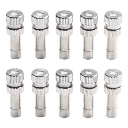 EffiFish 10 x Sprühdüse, 6 mm, schnelle Verbindung, Nebelsprühdüsen, Gartenarbeit, Wasserpflanzen und kühle Gewächshäuser (0,6 mm) von EffiFish