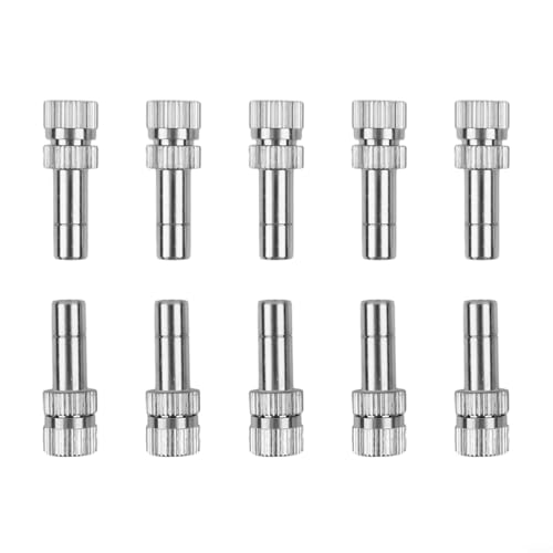 EffiFish 10 x Sprühdüse, 6 mm, schnelle Verbindung, Nebelsprühdüsen, Gartenarbeit, Wasserpflanzen und kühle Gewächshäuser (0,8 mm) von EffiFish
