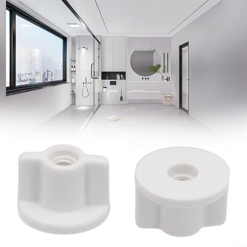 EffiFish 2/4/8/20 Stück WC-Sitz-Befestigungen, 6 mm Schraubmuttern, weißer Kunststoff, Ersatzzubehör für Badezimmer (2 Stück) von EffiFish