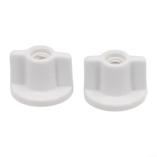 EffiFish 2/4/8/20 Stück WC-Sitz-Befestigungen, 6 mm Schraubmuttern, weißer Kunststoff, Ersatzzubehör für Badezimmer (4 Stück) von EffiFish