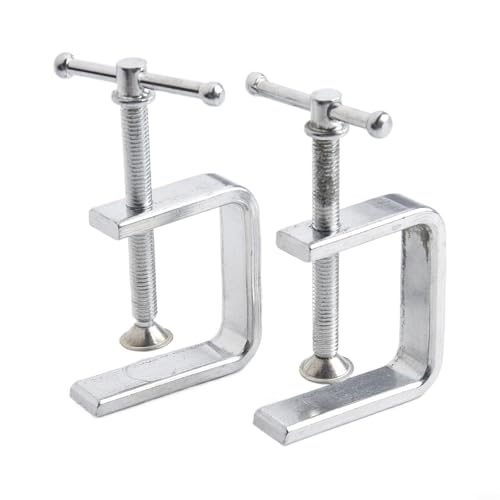 EffiFish 2 Stück 50–100 mm C-Klemme, G-Klemmen-Set, Metall-Holzbearbeitungsklemmen für Holz und Kunststoff, DIY-Projekte, Bohrbefestigung, Werkstattwerkzeuge (0–50 mm) von EffiFish