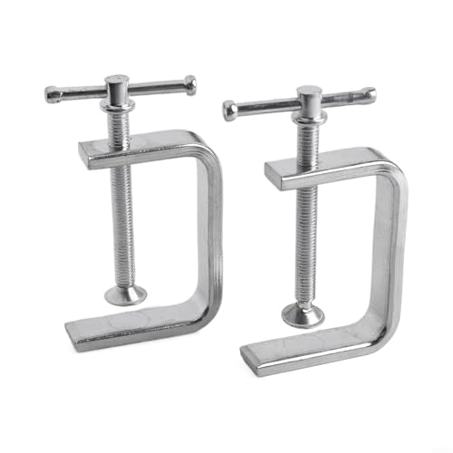 EffiFish 2 Stück 50–100 mm C-Klemme, G-Klemmen-Set, Metall-Holzbearbeitungsklemmen für Holz und Kunststoff, DIY-Projekte, Bohrbefestigung, Werkstattwerkzeuge (0–65 mm) von EffiFish