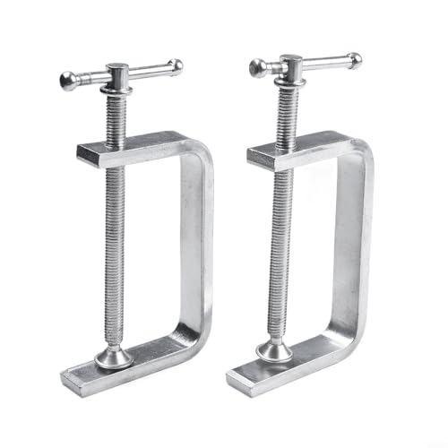 EffiFish 2 Stück 50–100 mm C-Klemme, G-Klemmen-Set, Metall-Holzbearbeitungsklemmen für Holz und Kunststoff, DIY-Projekte, Bohrbefestigung, Werkstattwerkzeuge (0–85 mm) von EffiFish