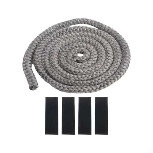EffiFish 2 m Kamin Hochtemperaturdichtungsseil, für Holzofentür, Fiberglas, dunkelgrau, 6–25 mm Durchmesser (14 mm x 2 m) von EffiFish