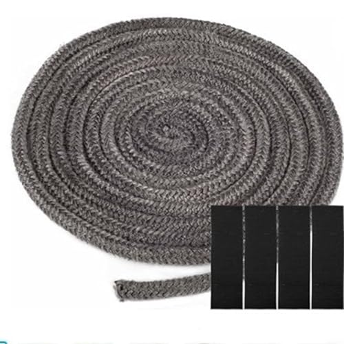 EffiFish 2 m langes Kamin Hochtemperaturdichtungsseil, für Holzofentür, Fiberglas, dunkelgrau, 6–25 mm Durchmesser (25 mm x 2 m) von EffiFish