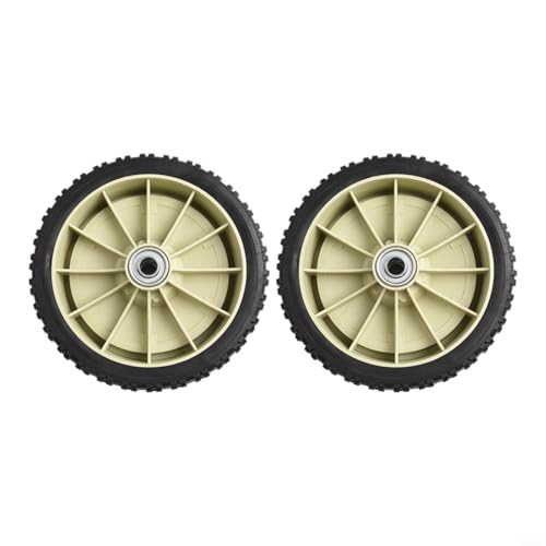 EffiFish 2 x Rasenmäher-Vorderrad, 20,3 cm Ersatzteile, für HRJ216 Schubmäher, schwarzes Gummimaterial, 43 mm Dicke, Gartenwerkzeug-Zubehör EffiFish 2 x Rasenmäher-Vorderrad, 20,3 cm Ersatzteile, für HRJ216 Schubmäher, schwarzes Gummimaterial, 43 mm Dicke, Gartenwerkzeug-Zubehör von EffiFish