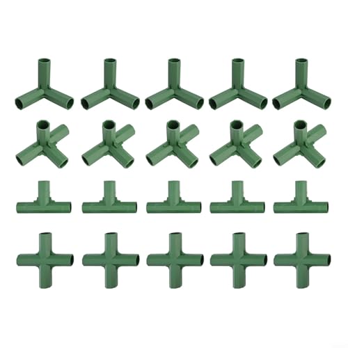 EffiFish 20 Stück 16 mm Rahmenverbinder, Rahmenverbinder, grüne Gewächshausverbindungen für PVC-Metallrohre, DIY-Gartenstrukturen EffiFish 20 Stück 16 mm Rahmenverbinder, Rahmenverbinder, grüne Gewächshausverbindungen für PVC-Metallrohre, DIY-Gartenstrukturen von EffiFish