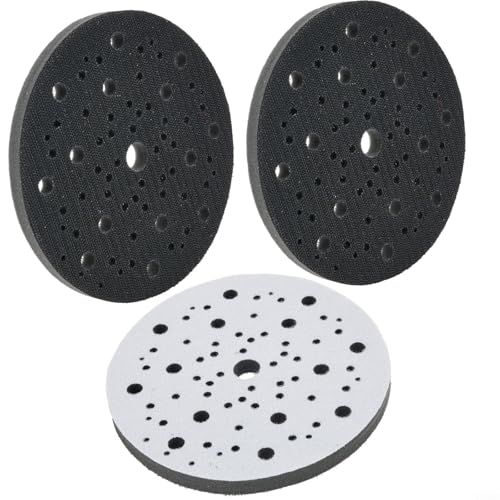 EffiFish 3 x 150 mm Schnittstellen-Pads, mit 70 Löchern, weiche Schwammunterlagen für Schwingschleifer, Schwarz EffiFish 3 x 150 mm Schnittstellen-Pads, mit 70 Löchern, weiche Schwammunterlagen für Schwingschleifer, Schwarz von EffiFish