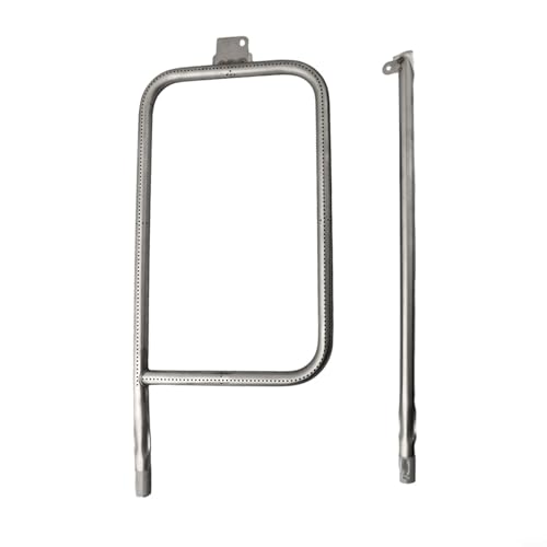 EffiFish 304 Edelstahl-Brennerrohr 56 cm für Weber Q300 Q320 Q3000 Q3200 BBQ Grill Ersatzkomponente, Brenner-Set mit Installations-Hardware, hitzebeständige Grillteile Grillbrenner (A) von EffiFish