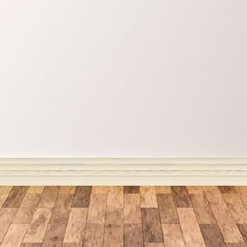 EffiFish 3D-Holzmaserung, Wandsockelleiste, Schaumstoff-Taillenleiste für Wohnzimmer, Badezimmer, Küche, 3 m (rote Maserung) von EffiFish