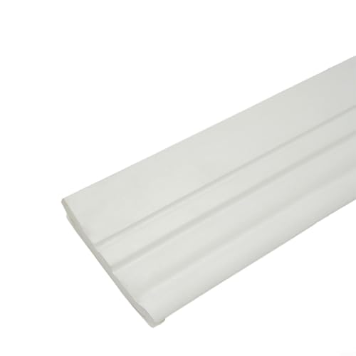EffiFish 3D-Holzmaserung, Wandsockelleiste, Schaumstoff-Taillenleiste für Wohnzimmer, Badezimmer, Küche, 3 m (weiß) von EffiFish
