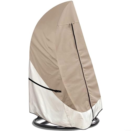 EffiFish 420D Oxford Stoff wasserdichte Hängesessel Abdeckung Abdeckung Gartenmöbel Abdeckung Hellbraun Khaki (115 x 190 cm) von EffiFish